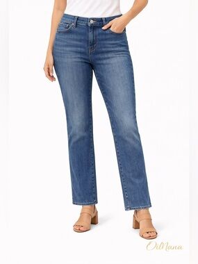 FRYE Women med Blue Wash Straight Leg high rise Denim Jeans Size 10‎